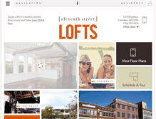 Tablet Screenshot of 11thstreetlofts.com